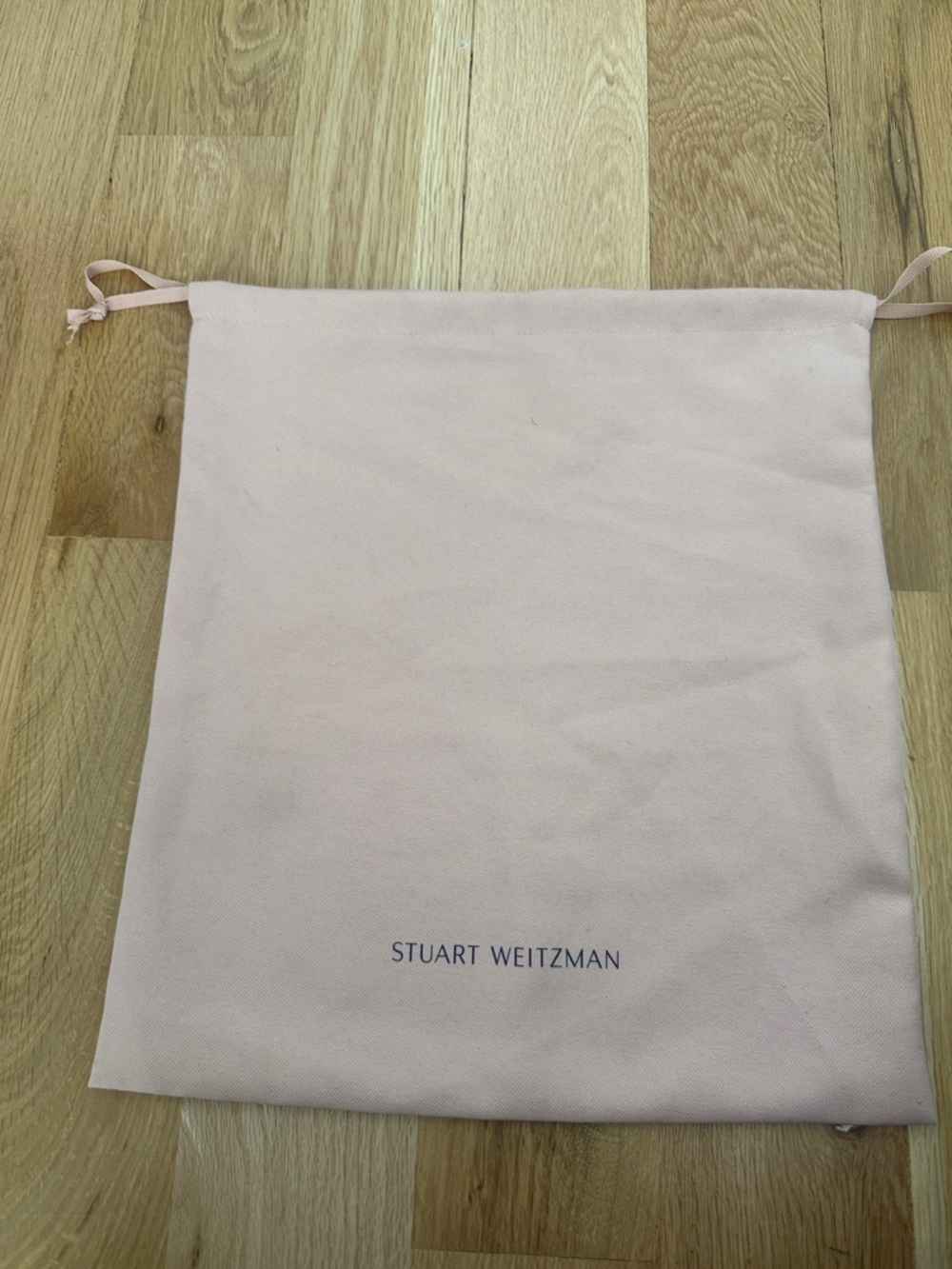 Stuart Weitzman Pale Pink Drawstring Dust Bag